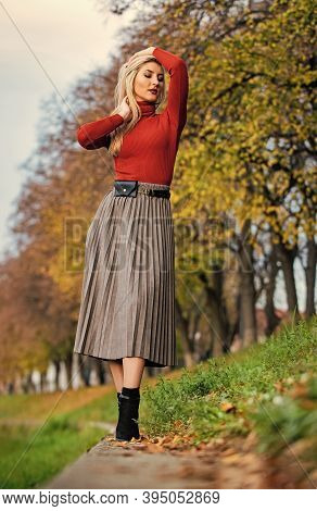 Relax While Walking. Enjoy Casual Day. Clothing Features Pleats. Must-have Skirt. Trendy Girl Wear C