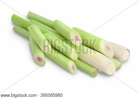 Fresh Lemongrass Isolated On White Background With Clipping Path And Full Depth Of Field