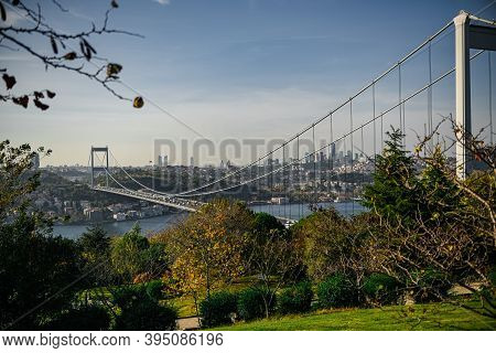 10 November 2020 Istanbul Turkey. Fatih Sultan Mehmet Bridge.