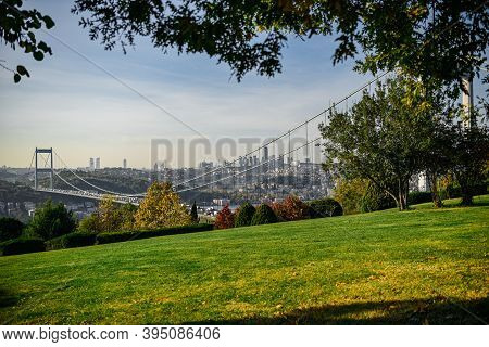 10 November 2020 Istanbul Turkey. Fatih Sultan Mehmet Bridge.