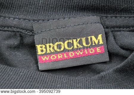Amsterdam, The Netherlands - November 16, 2020: Brockum Worldwide Label, A 1990's Concert T-shirt Pr