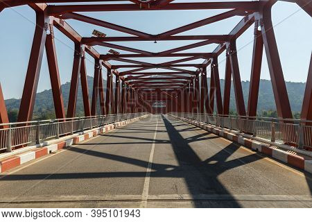 Nasak-khokhaodo Laos-netherlands Friendship Bridge. Bridge Over The Mekong River.
