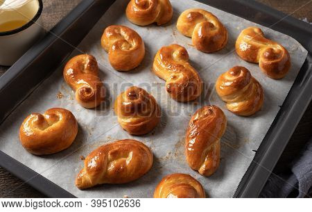 Freshly Baked Jidasky - Typical Czech Sweet Easter Pastry