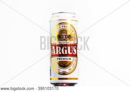 Argus Premium Lager Beer. Lild Supermarket Own Brand Beer. Studio Photo Shoot In Bucharest, Romania,