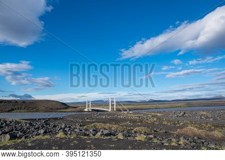 Bridge Across River Jokulsa A Fjollum In The Highlands Of Iceland