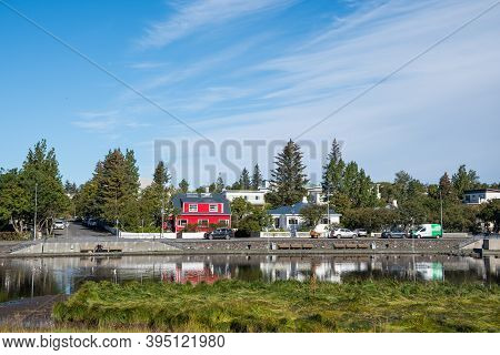 Town Of Hafnarfjordur In The Suburbs Of City Of Reykjavik In Iceland