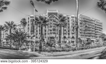 Cannes, France - August 15: Facade Of Relais De La Reine In Cannes, Cote D'azur, France, As Seen On 