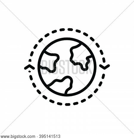 Black Line Icon For Around On-every-side-of Everywhere Throughout Global Geology