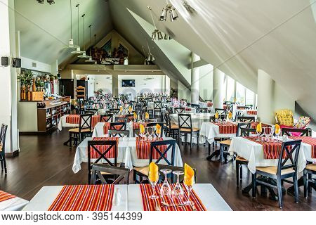 25.10.2018 Madeira Island Portugal Restaurant Inside Hotel Eira Do Serrado Viewpoint Above The Nuns 