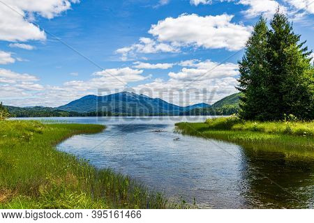 View Of Mount Kizya From Lake Tagasuk. Krasnoyarsk Territory, Siberia, Russia
