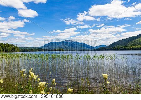 Landscapes On Lake Tagasuk. Mount Kizya. Krasnoyarsk Territory, Russia