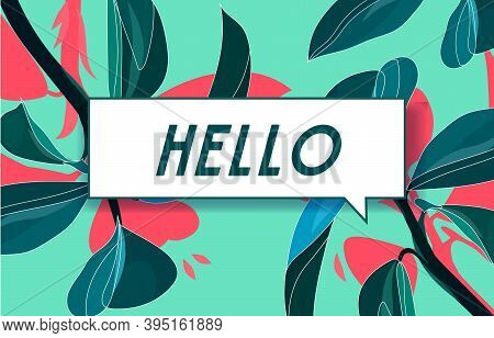 Helo In Design Banner. Vector Template For Web, Print, Presentation . Simple Banner With Minimal Phr
