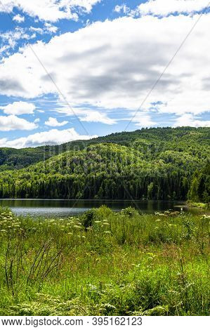 View Of Lake Tagasuk. Siberia, Krasnoyarsk Region, Russia
