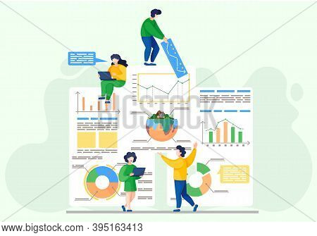 Limate Change Dynamic Indicators On The Earth. Global Warming Concept. Idea Of Climate Change And Da