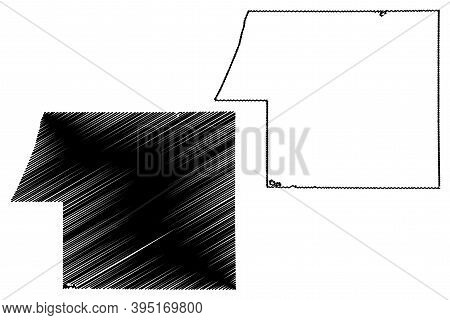 Van Buren County, Michigan (u.s. County, United States Of America, Usa, U.s., Us) Map Vector Illustr