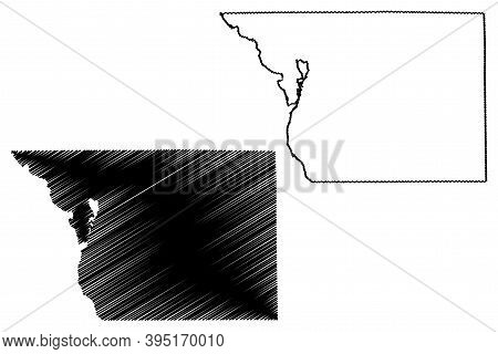 Benton County,  Minnesota (u.s. County, United States Of America, Usa, U.s., Us) Map Vector Illustra
