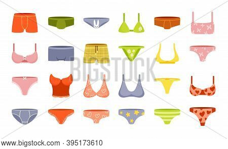 Womens And Mens Underwear Set. Swim Shorts And Bodycon Bikini Glamorous Yellow Thongs And Mini Lace 