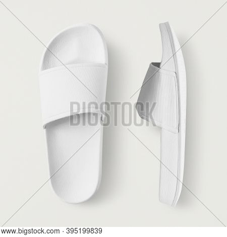White slide sandal summer slippers