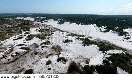 Mata De Sao Joao, Bahia / Brazil - Octuber 2, 2020: Aerial View Of Dunes In The District Of Santo An