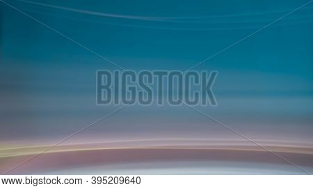 Calm Background With Flowing Lines. Pale Blue Wallpaper With A Lilac Stripe.