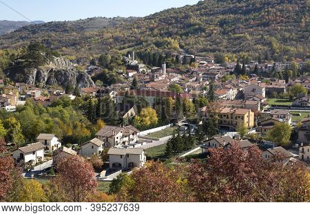 Autumnal View Of Alfedena, Abruzzo, Central Italy