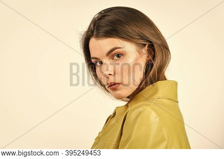 Woman With Trendy Makeup. Skin Tone. In Regular Care Add Creams Lotions And Peels With Acids. Sexy G