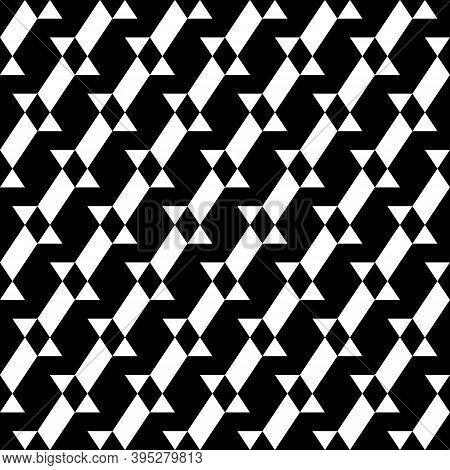 Seamless Vector.ethnic Ornament. Triangles, Parallelograms Background. Quadrangular, Triangular Shap