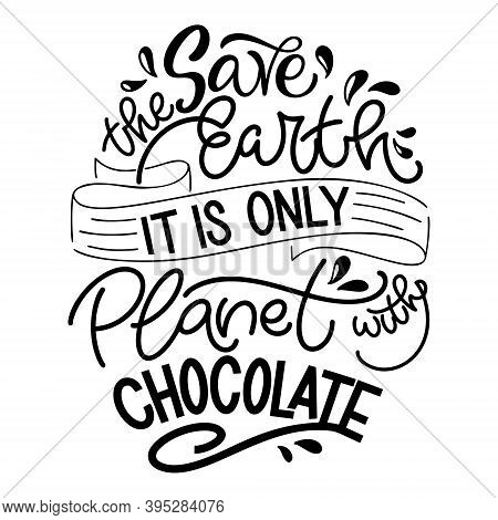 Chocolate Hand Lettering Quote. Warm Christmas Winter Word Composirion. Vector Design Elements For T