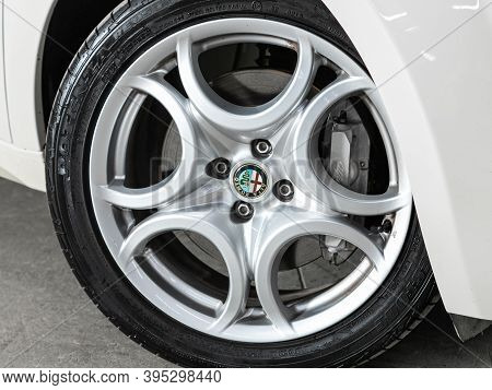 Novosibirsk, Russia - November 16, 2020: Alfa Romeo Mito, Close Up Of Car Wheel On A Car