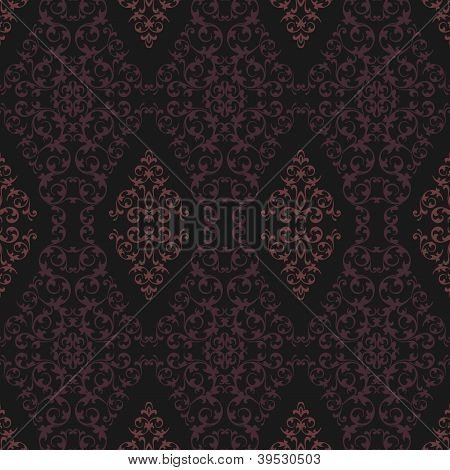 สีชมพู และสีดำลาย Damask