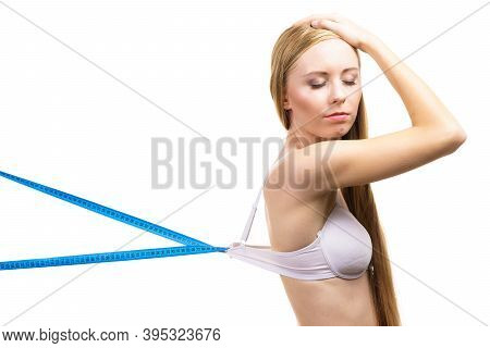 Woman Wearing Too Big Bra, Loose Band