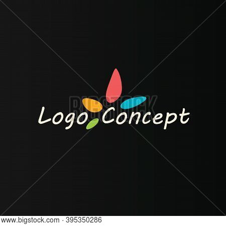 Simple Logo For Medical Marijuana. Isolated Vector Icon. Hemp Leaves, Stylized Silhouette For Medici