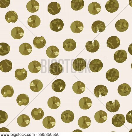 Golden Dots On Offwhite Background Repeat Pattern