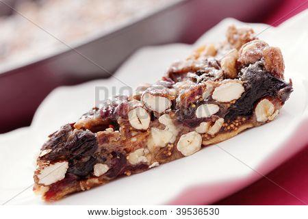 Vánoční dort panforte - plný cukrátek - sladká jídla