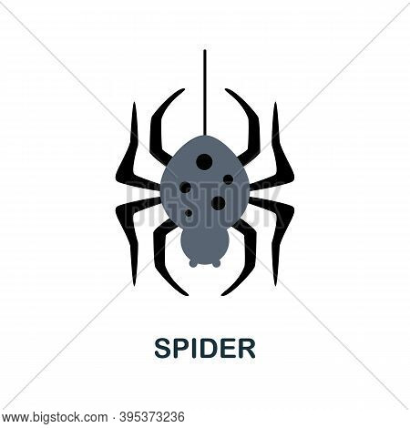 Spider Icon. Simple Element From Halloween Collection. Creative Spider Icon For Web Design, Template