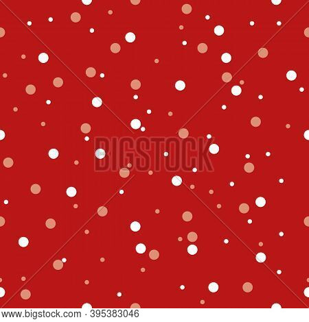 Vector White Pretyy Snowfall Repeat Pattern Backcground