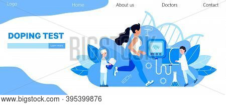 Doping Test, Sports Nutrition, Anabolic Steroids Concept Vector. Sports Medicine Vector Concept For 