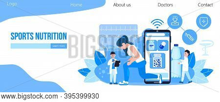 Doping Test, Sports Nutrition, Anabolic Steroids Concept Vector. Sports Medicine Vector Concept For 