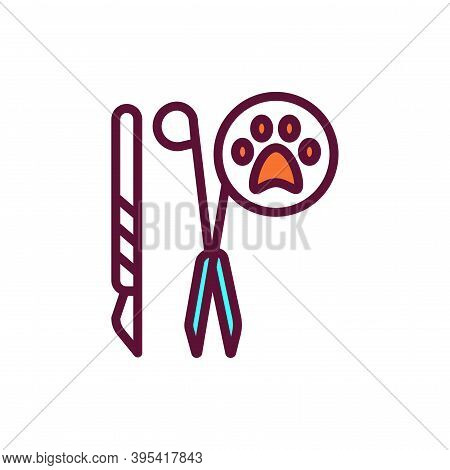 Sterilization Color Line Icon. Birth Control. Isolated Vector Element. Outline Pictogram For Web Pag