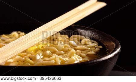 A Bowl With Classical Chinese Noodle Soup.