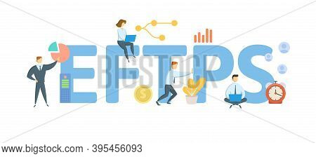 Eftps, Electronic Federal Tax Payment System. Concept With Keywords, People And Icons. Flat Vector I