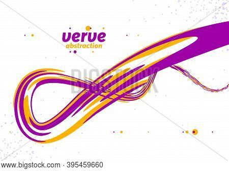 Flowing Fluid 3d Dimensional Abstract Vector Shape, Dynamic Design Element Background, Energy Flowin