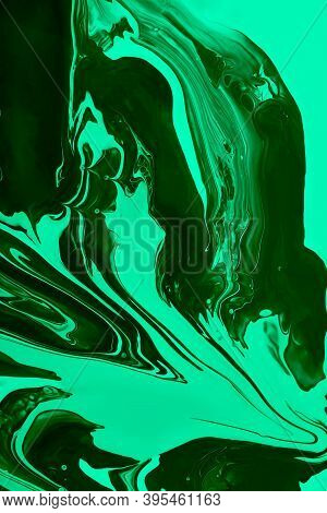 Monochrome Malachite Marble Background.mixed Nail Polishes,make Up Concept.beautiful Stains Of Liqui
