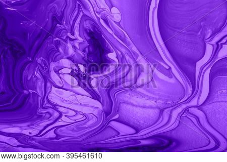 Monochrome Purple Marble Background.mixed Nail Polishes, Make Up Concept.beautiful Stains Of Liquid 