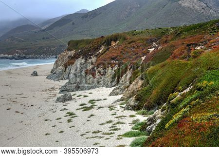 A Beautiful View Of Garrapata State Park Along Big Sur, California In The Usa