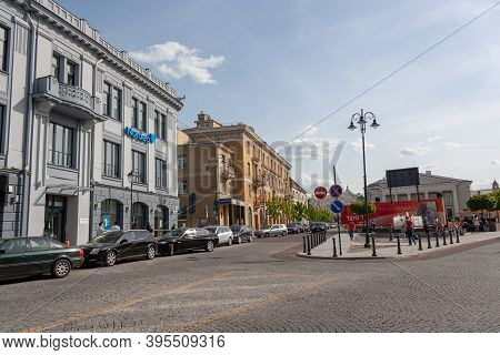 Vilnius, Lithuania - May 12, 2011: Beautifuul Streets Of Vilnius, Capital City Of Lithuania