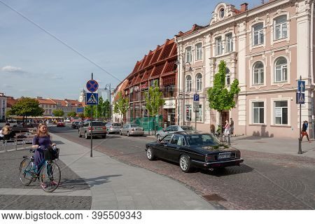 Vilnius, Lithuania - May 12, 2011: Beautifuul Streets Of Vilnius, Capital City Of Lithuania