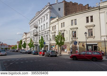 Vilnius, Lithuania - May 12, 2011: Beautifuul Streets Of Vilnius, Capital City Of Lithuania