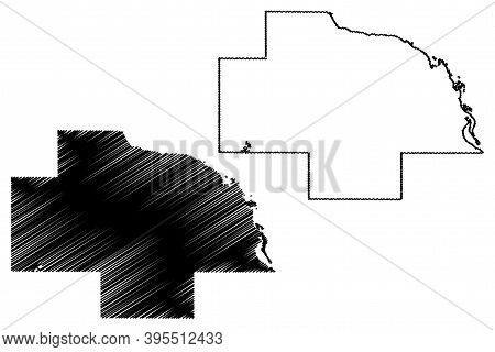 Wabasha County, Minnesota (u.s. County, United States Of America, Usa, U.s., Us) Map Vector Illustra