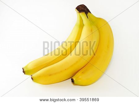 En flok af modne bananer